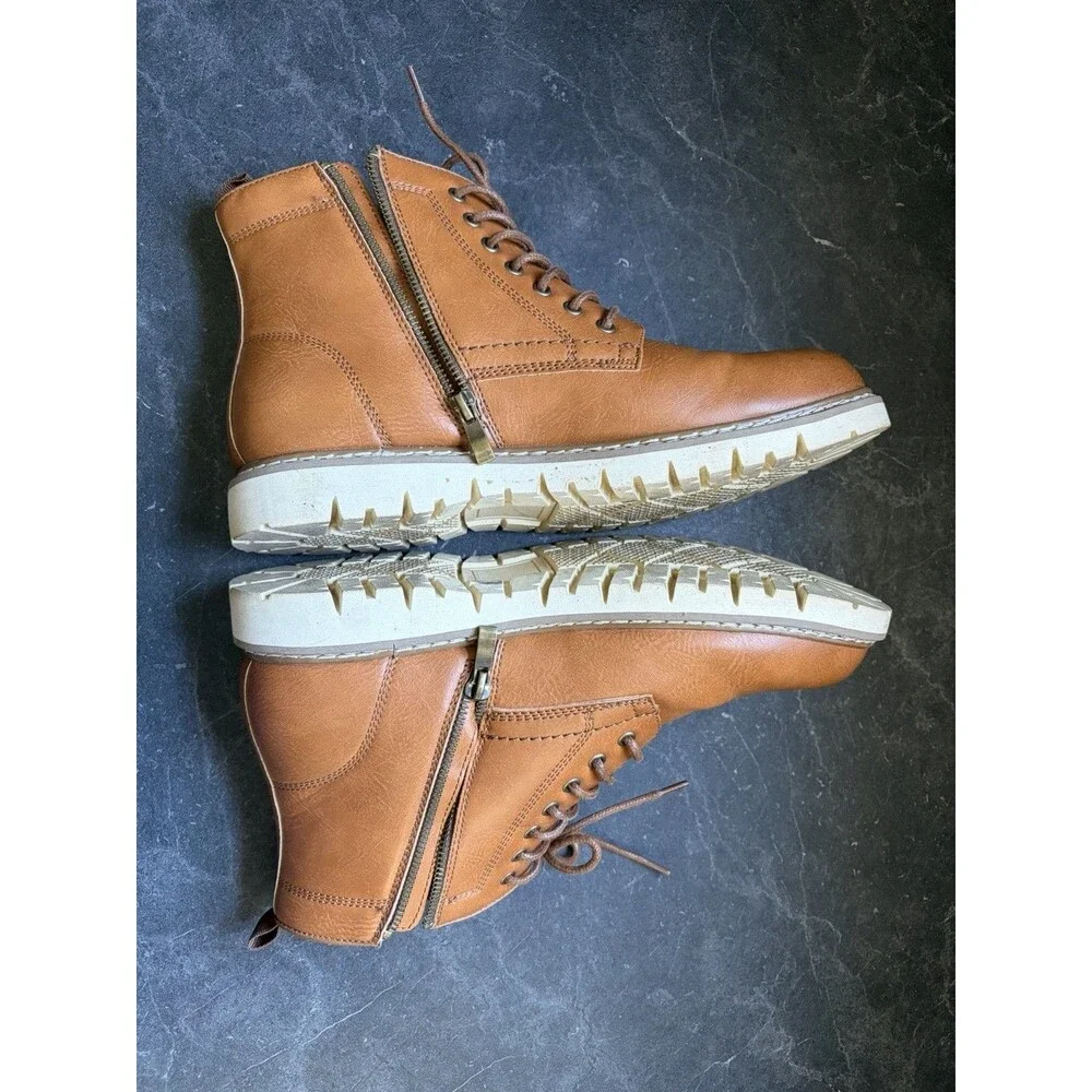 Steve Madden Men’s P-Broome Cognac Brown Chukka Boots  US Size 10
